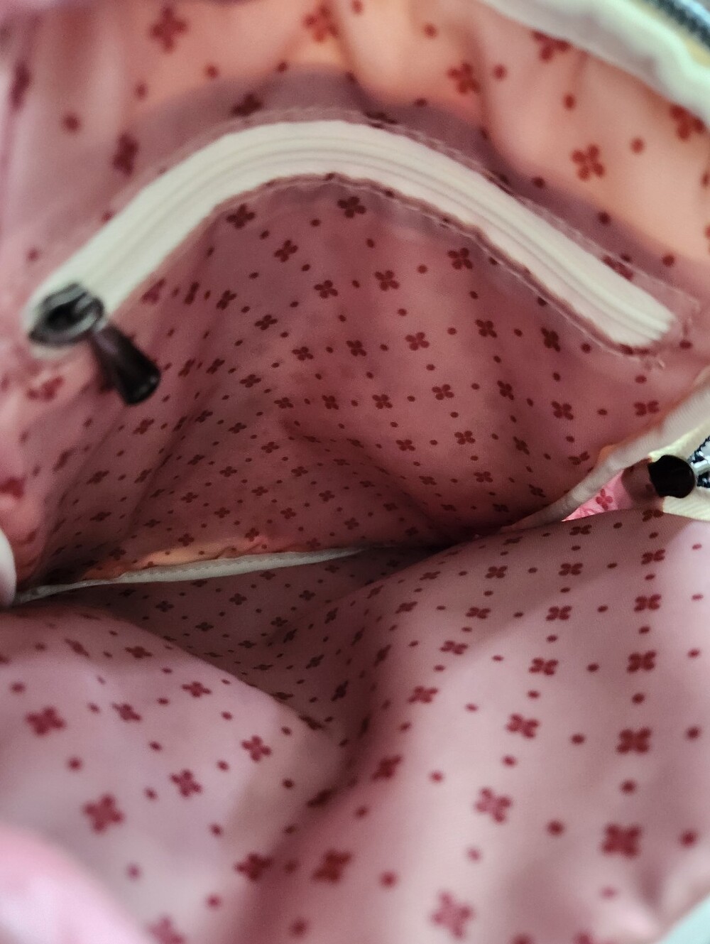 Lug Skeeter Leaf-Print Crossbody Bag Pinks And Cream Color - Picture 12 of 14